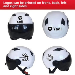 Helm Pengaman Helm Setengah Kepala Helm Sepeda Motor untuk Pria Wanita Helm Skuter Universal Helm Sepeda Listrik Bahan PP Logo Custom - Product Image 4