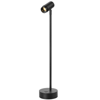 Lampe de bureau moderne portable en acier inoxydable avec abat-jour en cristal, garantie de 3 ans, lecture facile, batterie en aluminium, charge sans fil