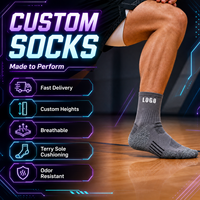Chaussettes de sport pour hommes de haute qualité, personnalisées, anti-odeur, évacuant l'humidité, chaussettes de basketball, taille et logo personnalisés, chaussettes de sport courtes