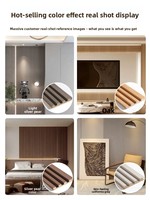 Kiefernholz-Lamellenpaneel mit Geprägtem Konkav-Konvex-Design, Wandvertäfelung, TV-Hintergrund, Lamellenregal im Traditionellen Stil, Feuchtigkeitsbeständig