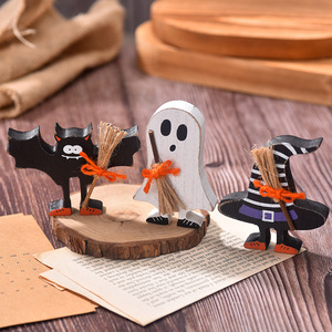 Ensemble de figurines en bois de chauve-souris fantômes d'Halloween pour décoration intérieure MSC034 - Product Image 2