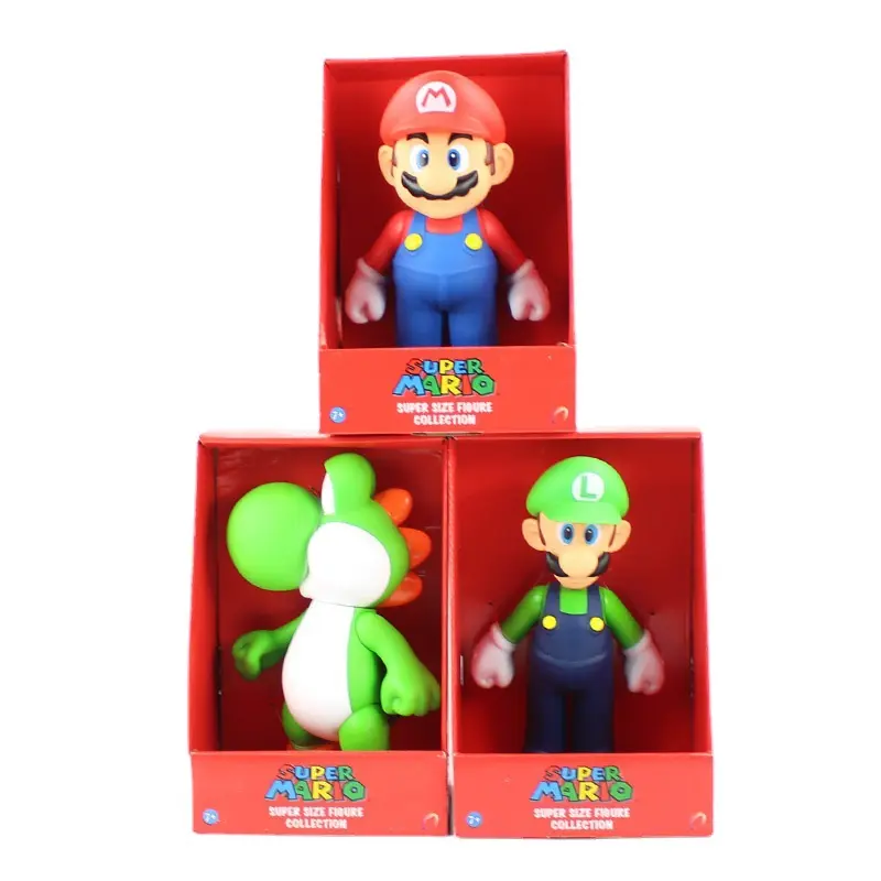 Venta caliente anime Super Mario figura pantalla modelo 9 pulgadas Mario figura