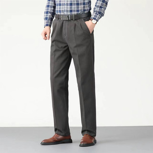 <span class=keywords><strong>Pantalon</strong></span> de smoking pour hommes <span class=keywords><strong>pantalon</strong></span> d'affaires à jambe large plissé sur le devant coupe classique sans fer travail vêtements de bureau <span class=keywords><strong>pantalon</strong></span> formel - Product Image 3