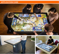 Prix d'usine Samidisplay Table à écran tactile multifonctionnelle intelligente 43 55 pouces Table interactive capacitive pour bureau de réunion