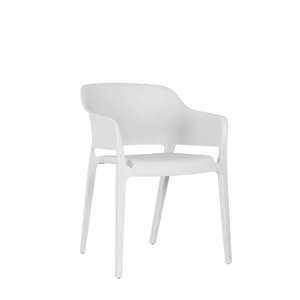 Venta al por mayor brazo de plástico al aire libre apilable moderno jardín único negro cómodo UV moda Silla de comedor - Product Image 1