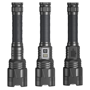XHP360 High Power <b>Flashlight</b> 60W LED Digital Display <b>Rechargeable</b> Battery Type C USB Long Range <b>Flashlight</b> - Product Image 1