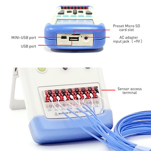 AT4208SD เครื่องบันทึกข้อมูลเทอร์โมมิเตอร์วัดอุณหภูมิ8ช่องเทอร์โมคัปเปิลประเภท <span class=keywords><strong>K</strong></span> แบตเตอรี่ใหม่ - Product Image 5