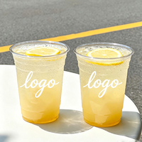 Plastik Minuman Dingin Sekali Pakai Custom Print Berkualitas Tinggi 360ml 400ml 500ml 600ml 700ml untuk Bubble Tea Kopi Bawa Pulang
