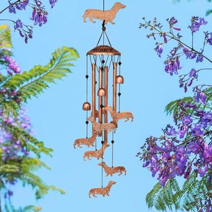 Carillon éolien en aluminium pour chien teckel de 34 pouces - Cadeau commémoratif pour une utilisation en extérieur/intérieur, résistant aux intempéries, carillon éolien créatif pour <span class=keywords><strong>jardin</strong></span> - Product Image 5