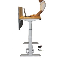 Bureau modulaire extensible électrique à hauteur réglable en métal moderne Smartfurniture blanc certifié ISO9001/CE pour bureau individuel