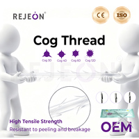 Fil tenseur R DDP Cog Thread Hilos PCL/PLLA coréen 18/19/21G 100mm avec FDS pour la formation en esthétique et le lifting du nez, OEM/ODM disponible