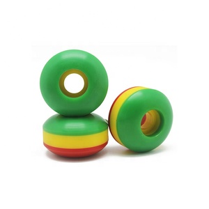 Fabbrica direttamente migliore qualità poliuretano due colori misti 52 54 56 mm 95A 100A 102A 83B 85BD 85% rimbalzo PU <span class=keywords><strong>Skateboard</strong></span> ruote - Product Image 4