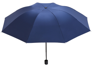 Parapluie de voyage classique pliable en 3 sections, en pongé, coupe-vent, avec impression de logo personnalisée, de haute qualité, compact et pliable pour les jours de pluie - Product Image 2