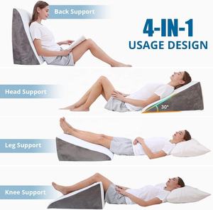 Oreiller triangulaire incliné à 30 degrés hypoallergénique de 12 pouces en mousse à mémoire de forme pour dormir après une chirurgie, pour le <span class=keywords><strong>ronflement</strong></span> - Product Image 4