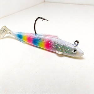 <span class=keywords><strong>Esca</strong></span> Artificiale Morbida OEM 15g 11cm / 30g 15cm a Coda a Paletta con Peso in Piombo, Paillettes Laser Integrate e Amo Singolo Ardiglione <span class=keywords><strong>per</strong></span> la Pesca - Product Image 4