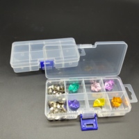 Boîte de rangement en plastique transparente rectangulaire à 8 compartiments détachable avec crochet pour l'emballage à domicile