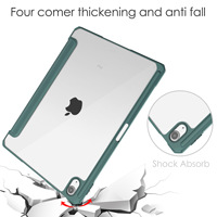 Casing untuk iPad 11th 10th 9th A16 Air 6 5 4 Pro 11 10.2 10.9, Penyangga Lipat Tiga, Penutup Tablet Akrilik Transparan dengan Slot Pena