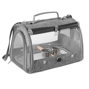 Sac à dos <span class=keywords><strong>de</strong></span> transport respirant et portable pour oiseaux : Parfait pour les calopsittes, les conures soleil, les perruches moine, pour les sorties courtes, les promenades quotidiennes et les voyages en extérieur. - Product Image 6