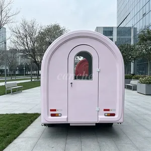 Camion de restauration mobile électrique pour la vente de glaces et de café, de couleur violette, conforme aux normes américaines, idéal pour les événements et les affaires. - Product Image 1