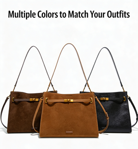 Bolso de Hombro/Bandolera de Lujo para Mujer, Diseño Romy 2026, en Gamuza/Cuero, Gran Capacidad, con Logotipo Personalizado, en Oferta - Product Image 3