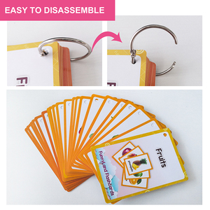 Benutzer definierte englische Karteikarten Kinder pädagogischer Glanz Laminierung Baby Studie kognitives Spiel Papier material Benutzer definierte Größe CMYK Farbe - Product Image 4