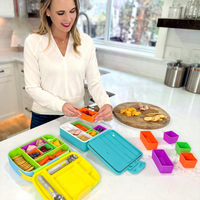 Boîte Bento Portable en Silicone Personnalisée pour Vente en Gros, Bol d'Alimentation pour Bébé en Silicone pour la Conservation de la Fraîcheur, Bols pour Bébé en Silicone, Boîtes à Déjeuner pour Étudiants
