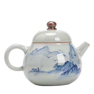 Handmade Porcelain Teapot With Lid Landscape Design Kung Fu <b>Tea</b> Set <b>Infuser</b> For <b>Tea</b> Brewing - Product Image 5