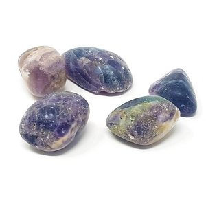 5 pietre di energia naturale Fluorite per il Chakra di bilanciamento protezione dell'energia negativa e fornitura di terapia riabilitativa - Product Image 1