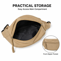 Riñonera Unisex Impermeable de Nailon, Gran Capacidad, Ligera, Bandolera Cruzada con Correa Ajustable para Viajes, Senderismo, Riñonera de Pecho