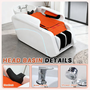 Fauteuil de massage électrique portable en cuir synthétique moderne pour salon de coiffure avec bac en céramique – Conception durable - Product Image 5