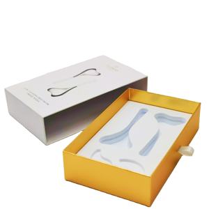 Benutzer definiertes Logo Leere <span class=keywords><strong>Gua</strong></span> <span class=keywords><strong>Sha</strong></span> Schubladen box für Jade Roller und Gesichts reiniger Schwamm mit Augen creme gefüttert - Product Image 2