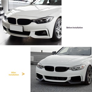 Spoiler Anteriore Angolare per Paraurti BMW <span class=keywords><strong>Serie</strong></span> 4 F33 F32 F36 2014-2020 in Materiale PP - Product Image 4