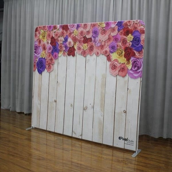 Custom Vinyl Photo Booth Backdrop - Personalized Wedding Designs with Vibrant Colors, Easy to Hang & Reusable