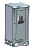 Armoire de stockage de batteries extérieure en acier galvanisé avec revêtement en poudre, étanche IP65, personnalisée par un fabricant chinois, avec design graphique