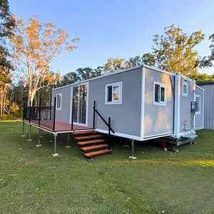 อาคารสำนักงานเคลื่อนที่หรูหราแบบเหล็กสำเร็จรูป ตู้คอนเทนเนอร์แบบโมดูลาร์ ขยายได้ ทนทานต่อพายุเฮอริเคน แบบพกพา - Product Image 4