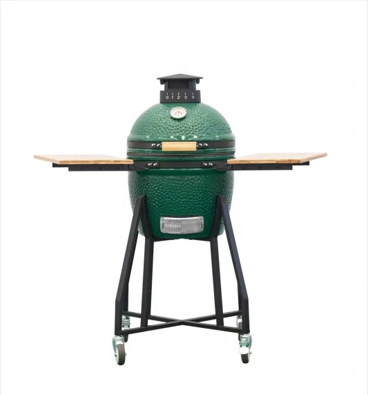 MCD YiXing Fabricant professionnel Grandes grilles de barbecue Kamado Céramique Acier inoxydable Jardin extérieur Grill de barbecue de 22 pouces wh