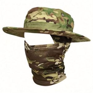 One Hole Ski Mask Balaclava with <b>Folding</b> <b>Bucket</b> Hats Fishing Wide Brim Adjustable Boonie Hat for Men Casual Cycling Daily - Product Image 1