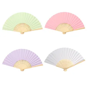 Promotional Gifts Bamboo Custom Paper Folding Hand Fans