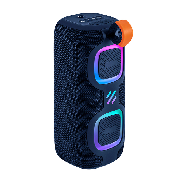 OEM 20W Deep Bass Wireless Speaker, Dual Horns, RGB Light, IPX6 Waterproof, BT5.3, 4000mAh, Handheld for Outdoor Party