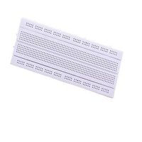 Breadboard sans soudure nickelé 840 points blanc pour le test de circuits électroniques DIY, les projets Arduino et le prototypage de PCB