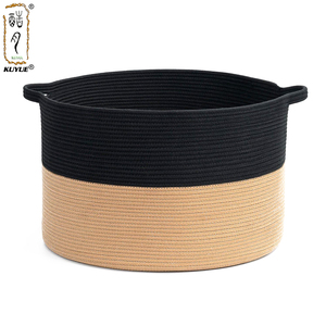 KUYUE Paniers de rangement <span class=keywords><strong>en</strong></span> corde de coton, grand <span class=keywords><strong>panier</strong></span> tressé pour le linge ou les jouets de bébé, <span class=keywords><strong>panier</strong></span> à couvertures, <span class=keywords><strong>panier</strong></span> pour <span class=keywords><strong>chien</strong></span> - Product Image 1