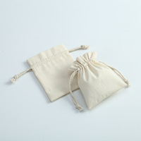 Sac en tissu de coton et de lin réutilisable, beige, avec cordon de serrage personnalisé, en coton biologique