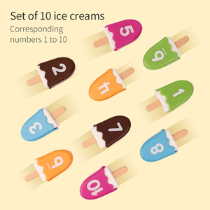 Bambini educazione <span class=keywords><strong>a</strong></span> forma di ghiacciolo <span class=keywords><strong>a</strong></span> corrispondenza del gioco colorato <span class=keywords><strong>matematica</strong></span> digitale apprendimento ghiacciolo giocattolo per bambini Montessori giocattolo set di giocattoli - Product Image 4