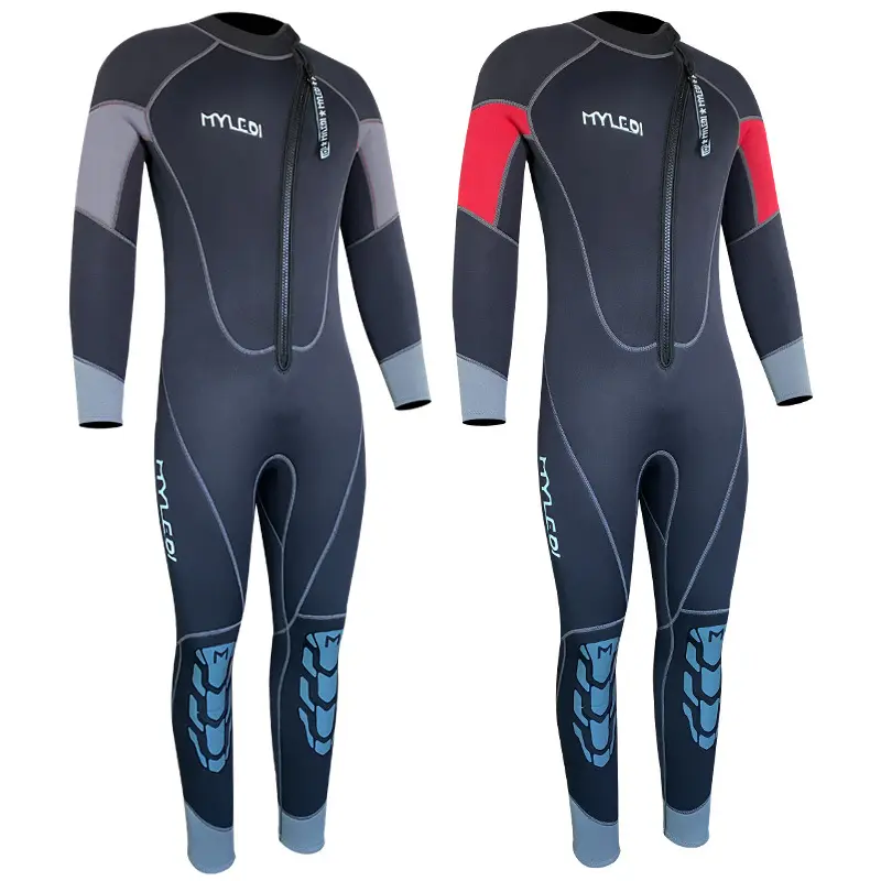 Oem Lange Mouw Neopreen Super Stretch Voorkant Top Borst Zip Surf Wetsuit 3Mm Duikpak Voor Heren