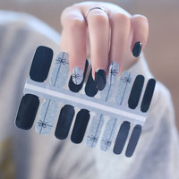 Autocollants adhésifs pour ongles, 16 pièces, pour Nail Art, mode, fleur rouge, crâne, effrayant, Design, enveloppe, Halloween