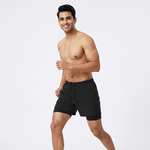 Shorts décontractés pour hommes, shorts de course de sport pour hommes avec short à poche latérale, personnalisation du cordon de serrage d'été, expédition DDP - Product Image 1