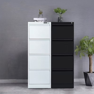 Armoire <span class=keywords><strong>de</strong></span> classement verticale à quatre tiroirs avec serrure, <span class=keywords><strong>d</strong></span>émontable et assemblable, en fer, pour cartes et <span class=keywords><strong>dossiers</strong></span> - Product Image 3