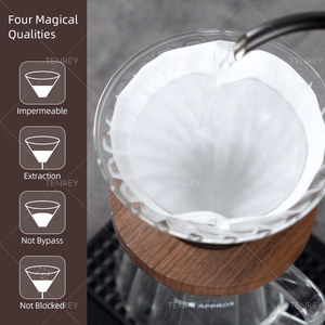 Filtres en <span class=keywords><strong>papier</strong></span> naturel jetables Tenrey V01 V02 compatibles avec la <span class=keywords><strong>cafetière</strong></span> à verser - Product Image 6