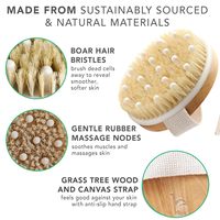 Brosse pour le corps à sec pour le drainage lymphatique et la cellulite-Bruits naturels pour le brossage humide et sec