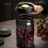 Ensembles de contenants alimentaires en verre sous vide Thankhot en gros, bocaux de conservation hermétiques de qualité alimentaire, organisateur de garde-manger pour grains de café